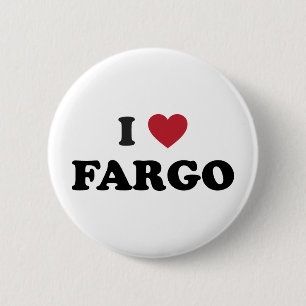 I Love Fargo North Dakota 2 Inch Round Button