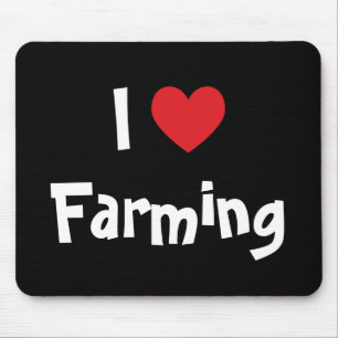I Love Farming Mouse Pad