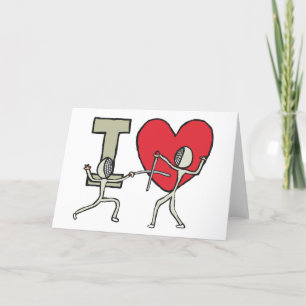 I Love Fencing Thank You Card