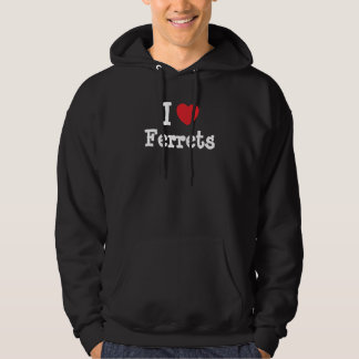 I love Ferrets heart custom personalized Hoodie