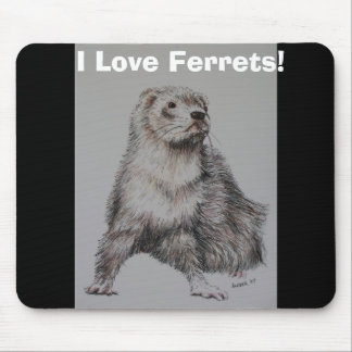 I Love Ferrets! Mousepad