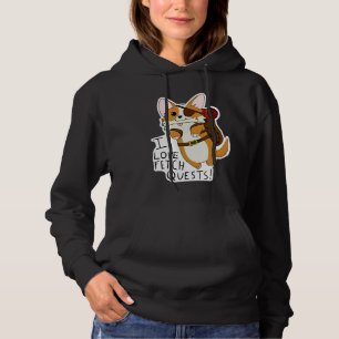 I Love Fetch Quests Dnd Corgi Hoodie
