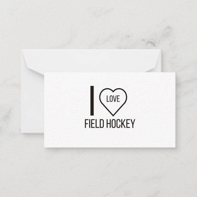 I LOVE FIELD HOCKEY CARD (Front)