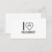 I LOVE FIELD HOCKEY CARD (Front/Back)