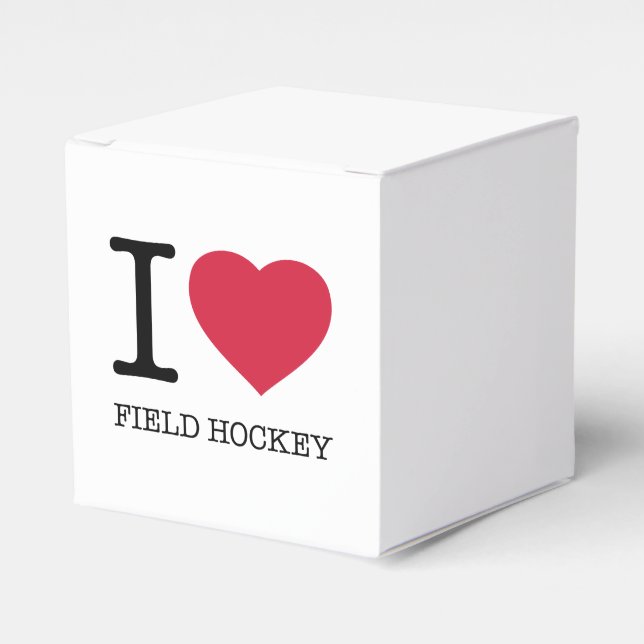 I LOVE FIELD HOCKEY FAVOR BOX (Front Side)