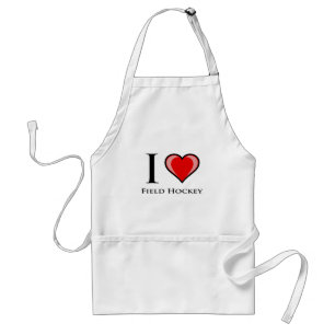 I Love Field Hockey Standard Apron