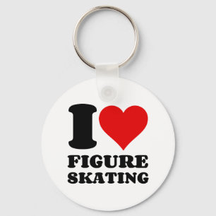 I LOVE FIGURE SKATING KEYCHAIN