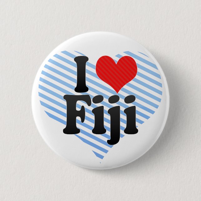 I Love Fiji 2 Inch Round Button (Front)