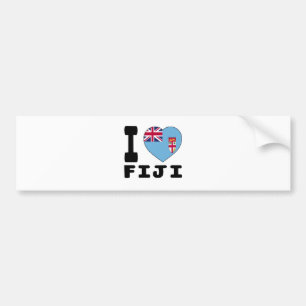 I Love Fiji Bumper Sticker