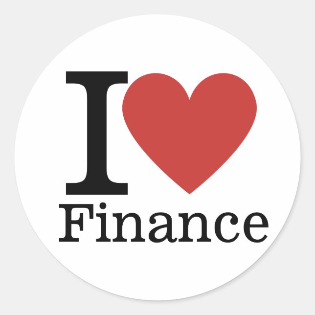 I ❤️ Love Finance - Finance Department - Sticker (Front)