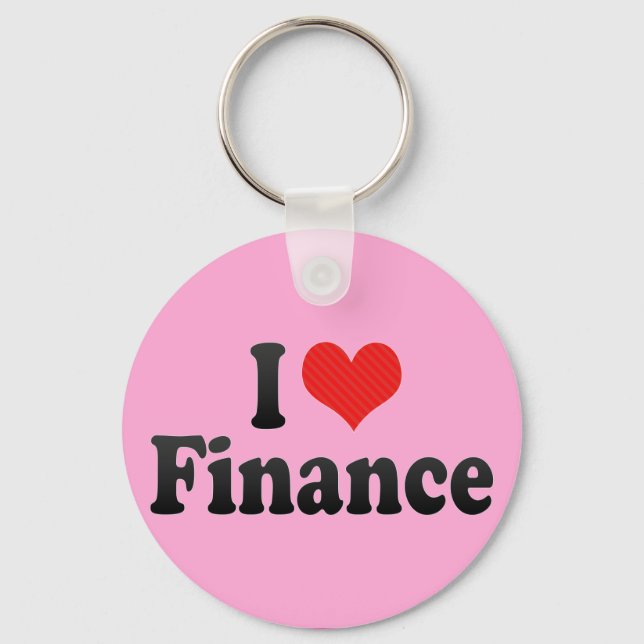 I Love Finance Keychain (Front)
