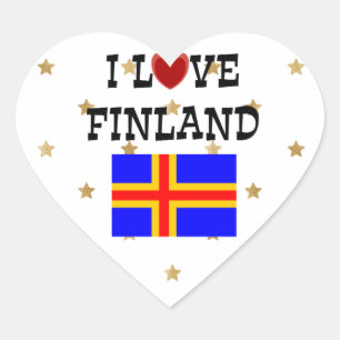 I Love Finland Heart Sticker