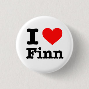 "I LOVE FINN" 1.25-inch 1 Inch Round Button