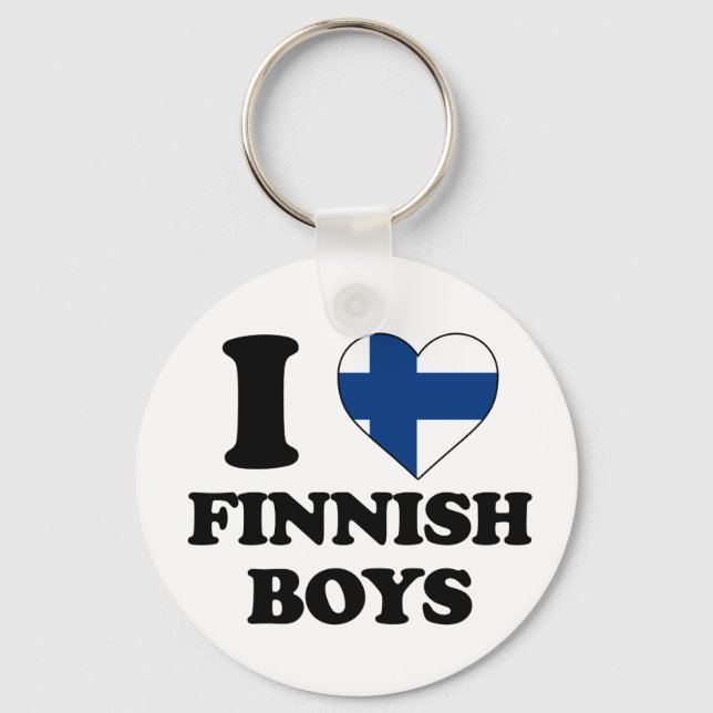 I love Finnish boys Keychain (Front)