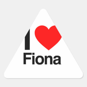 i love fiona triangle sticker