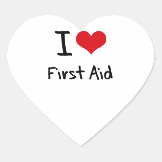 I Love First Aid Heart Sticker