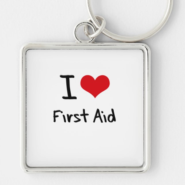 I Love First Aid Keychain (Front)