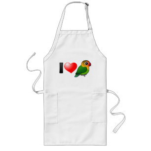 I Love Fischer's Lovebirds Long Apron