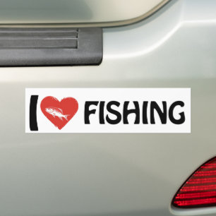 I love Fishing Bumper Sticker