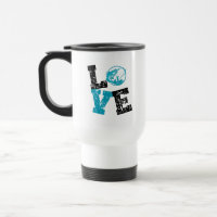 I LOVE fishing fish fisherman angler TRAVEL MUG