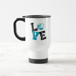 I LOVE fishing fish fisherman angler TRAVEL MUG