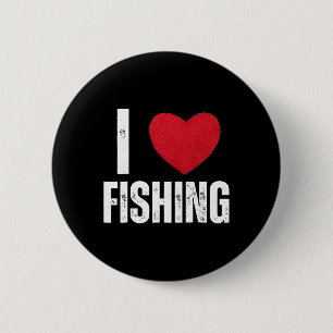 I Love Fishing Gifts For Kids Fishing Men I Heart 2 Inch Round Button