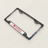 I Love Fishing Rainbow Trout License Plate Frame