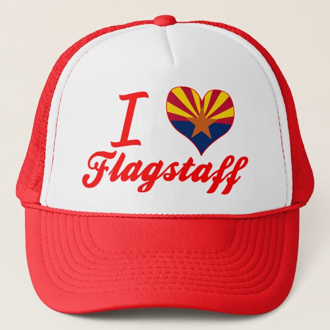 I Love Flagstaff, Arizona Trucker Hat (Front)