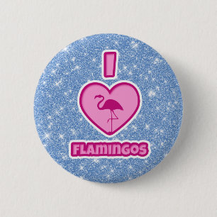 I love Flamingos 2 Inch Round Button