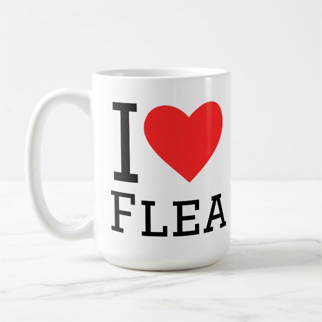 I love flea coffee mug (Left)