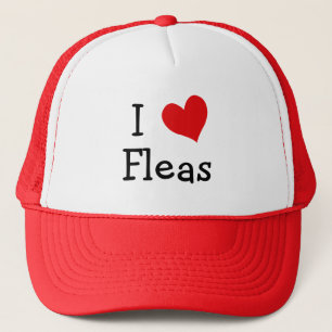 I Love Fleas Trucker Hat