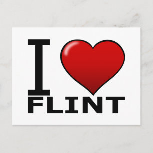 I LOVE FLINT, MI - MICHIGAN POSTCARD