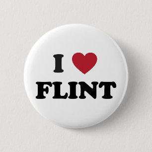 I love Flint Michigan 2 Inch Round Button