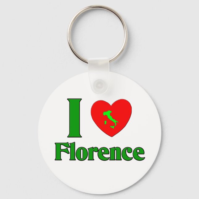 I Love Florence Italy Keychain (Front)