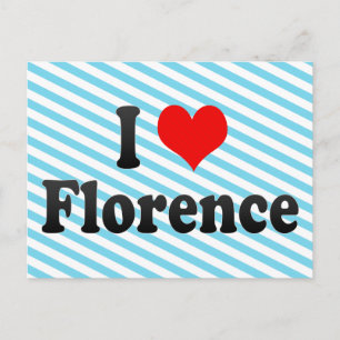 I Love Florence, Italy Postcard