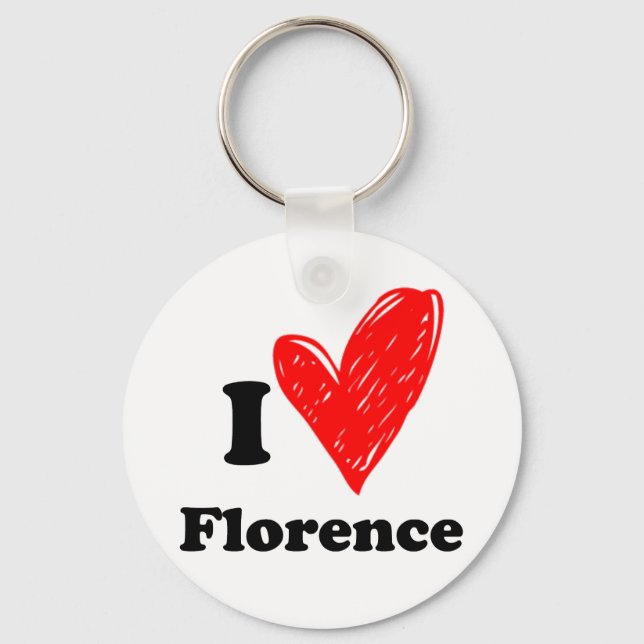 I Love Florence Keychain (Front)