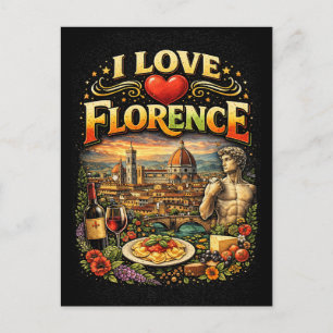 I Love Florence Postcard
