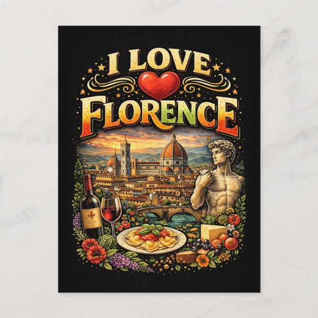 I Love Florence Postcard (Front)
