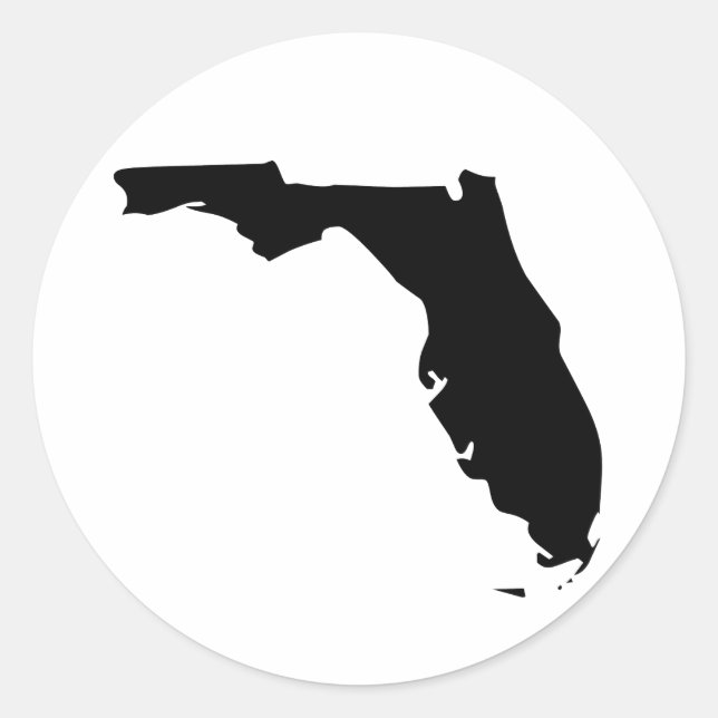 I Love Florida Classic Round Sticker (Front)