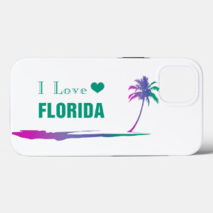 I Love Florida Colourful Green iPhone 13 Case