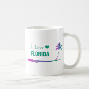 I Love Florida Colourful Green Coffee Mug
