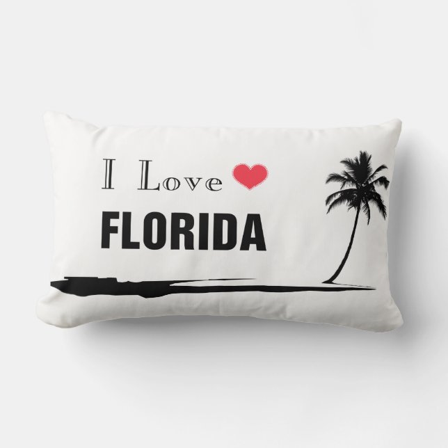 I Love Florida Lumbar Pillow (Front)