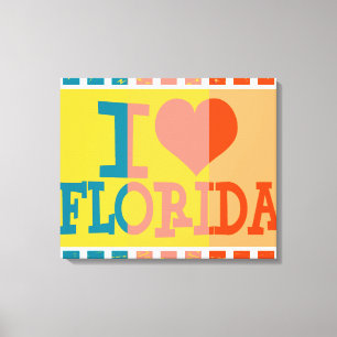 I love Florida - Pop art 2 Canvas Print