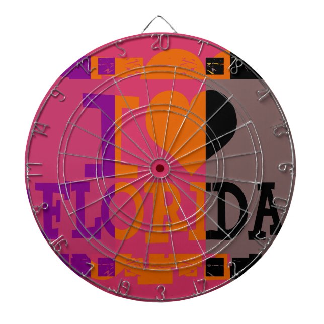 I love Florida - Pop art 2 Dartboard (Front)