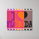 I love Florida - Pop art 3 Canvas Print<br><div class="desc">I love Florida - Pop art</div>