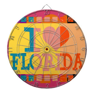 I love Florida - Pop art Dartboard