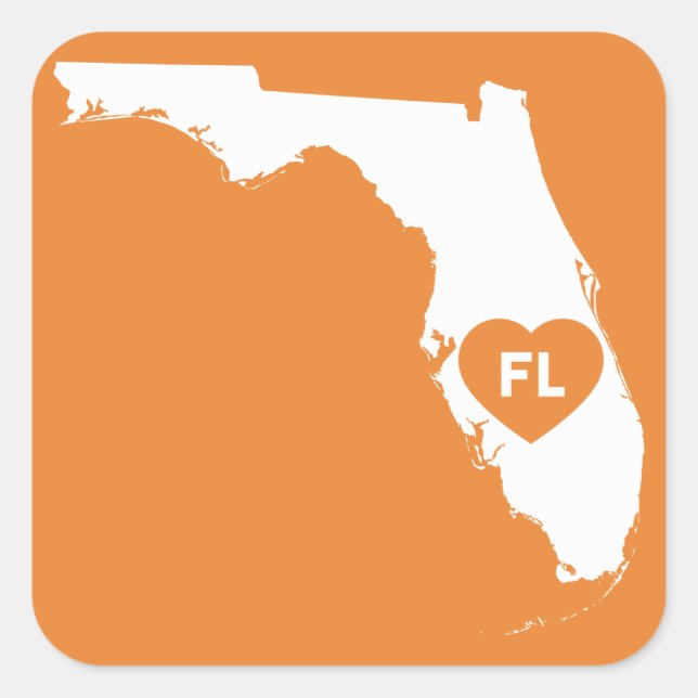I Love Florida State Stickers (Front)