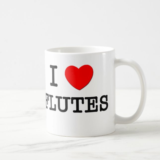 I Love Flutes Coffee Mug (Right)