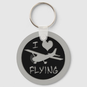 I Love Flying Keychain