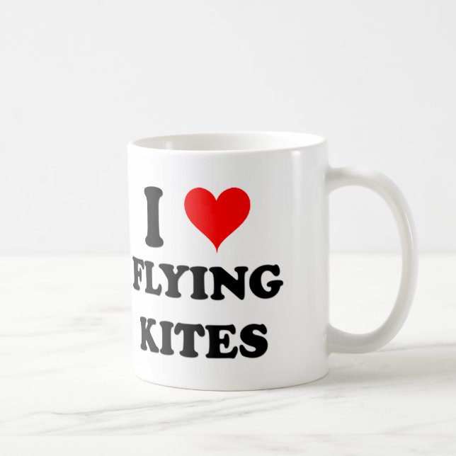 I Love Flying Kites Coffee Mug (Right)
